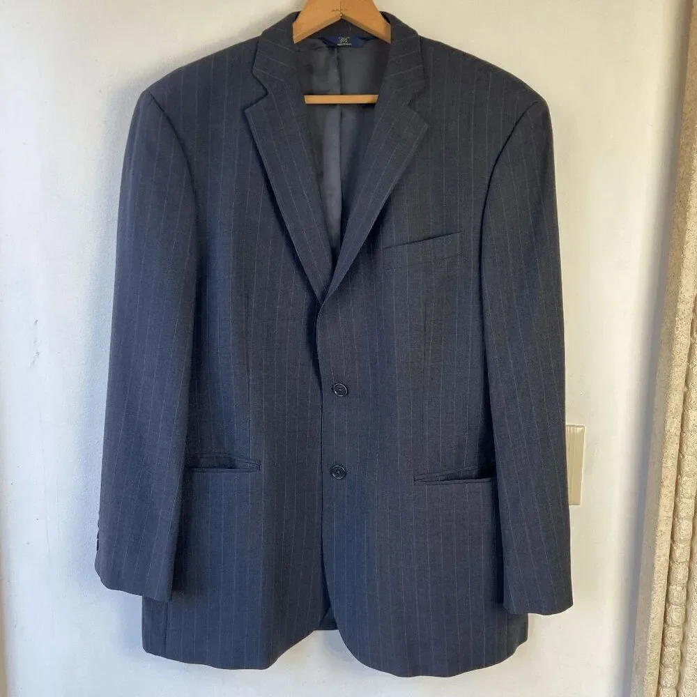 Brooks Brothers Gray Pinstripe Wool Stretch Blazer – 43R (Like New)